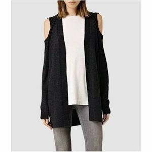 All Saints cut out sweater in dark gray size M